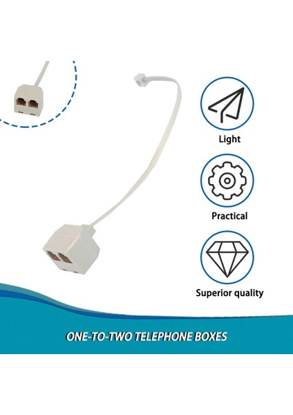 Ma RJ11 6P4C Erkek - Kadın 2 Yollu Telefon Ayırıcı Telefon Hattı (Yurt Dışından)