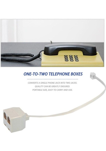 Ma RJ11 6P4C Erkek - Kadın 2 Yollu Telefon Ayırıcı Telefon Hattı (Yurt Dışından)