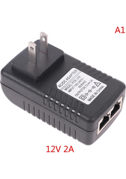 Ac 110V-240V - Dc 12V 15V 24V 48V 0.5A 1A Poe Enjektör Güç Adaptörü (Yurt Dışından)