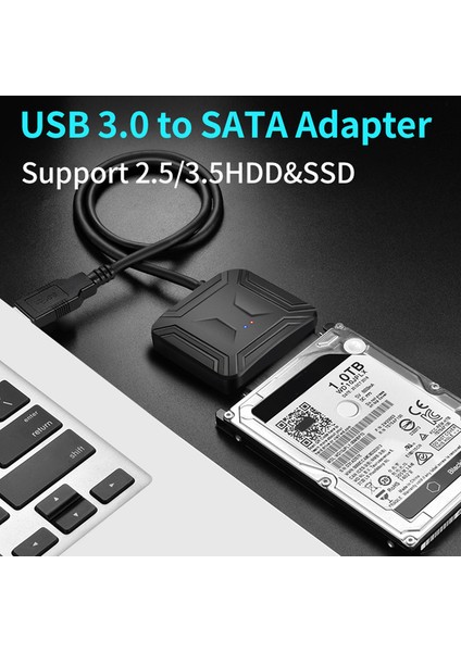 USB 3.0 Sata 3.5 2.5 Sabit Disk Adaptör Kablosu Samsung Seagate Wd HDD SSD Jing (Yurt Dışından)
