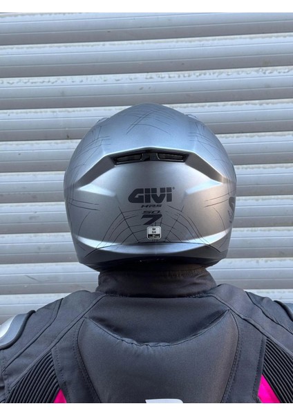 Gıvı 50.7 Phobıa Mat Tıtanıum-Siyah Kask + Şeffaf Vizör fırsatları