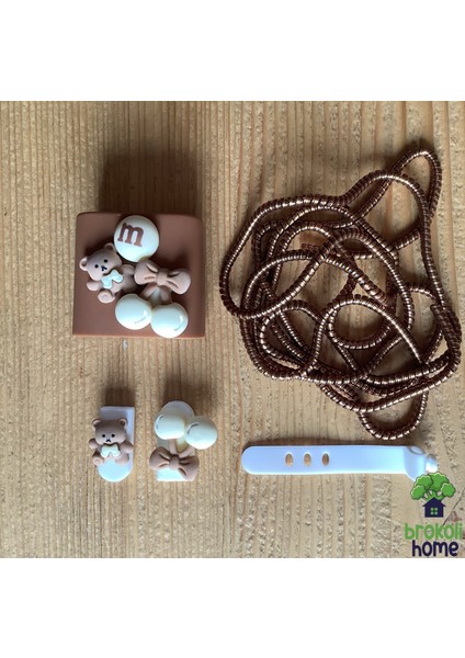 iPhone 18W/20W Uyumlu Şarj Kılıfı, Şarj Kablosu Örme Aparatı Toparlayıcı M Ayıcık, Kablo Koruyucu Aparatı fiyatları