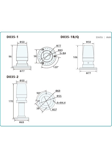 D035-1B-P 24V Dc 3 Renk Buzzer Ikaz Lambası