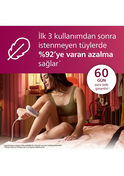BRI924/00 Lumea Lazer Epilasyon Ipl Tüy Alma Cihazı,çanta ve Yüz Temizleme Cihazı Hediyeli