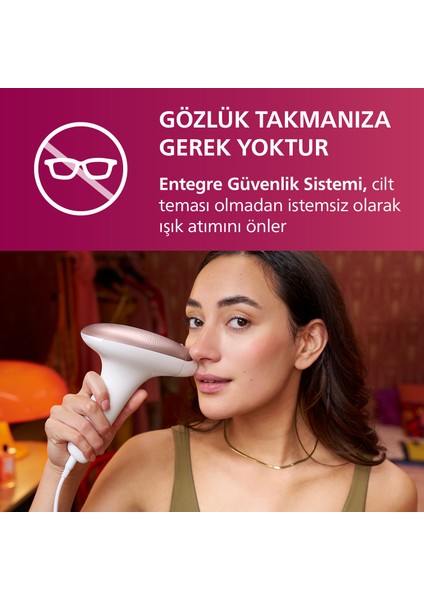 BRI924/00 Lumea Lazer Epilasyon Ipl Tüy Alma Cihazı,çanta ve Yüz Temizleme Cihazı Hediyeli