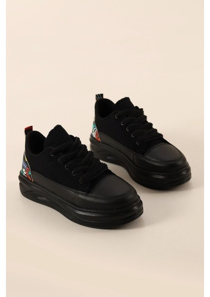 Kadın Yüksek Taban Desenli Hafif Rahat Keten Günlük Bağcıklı Kadın Sneaker Spor Ayakkkabı fırsatları