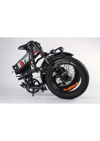 T-Bike X5 250W Elektrikli Bisiklet Siyah-Gri-Turuncu