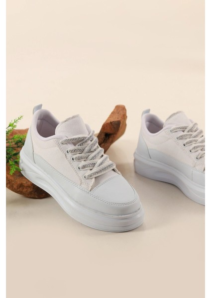 Kadın Yüksek Taban Hafif Rahat Taban Keten Günlük Bağcıklı Kadın Sneaker Spor Ayakkkabı fırsatları