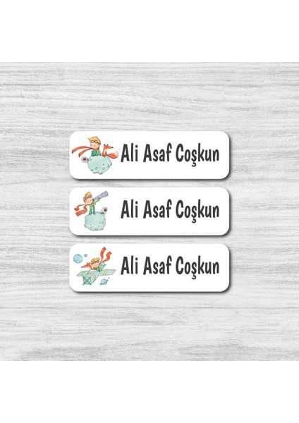 Kişiye Özel Okul Etiket Seti - 180 Adet - Kokusuz Ekolojik Mürekkep Pvc Etiket Sticker-Küçük Prens