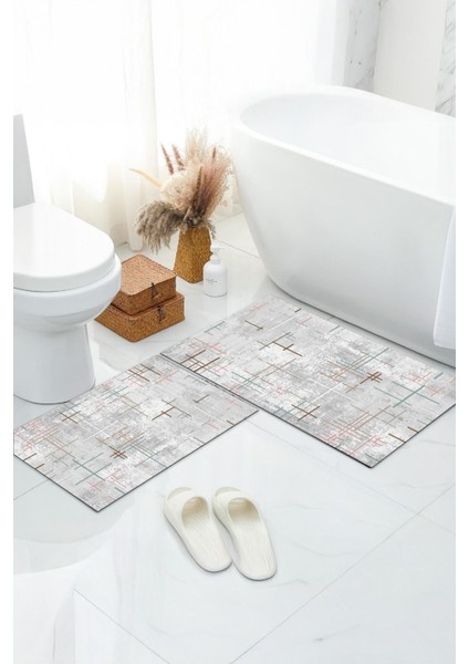 Kaymaz Dot Taban Yikanabilir Banyo Paspası(52)