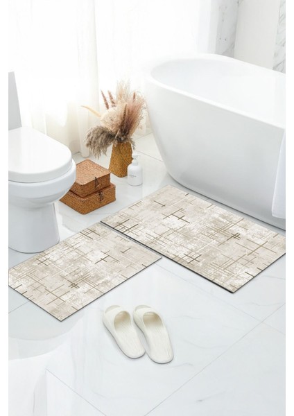 Kaymaz Dot Taban Yikanabilir Banyo Paspası(53)