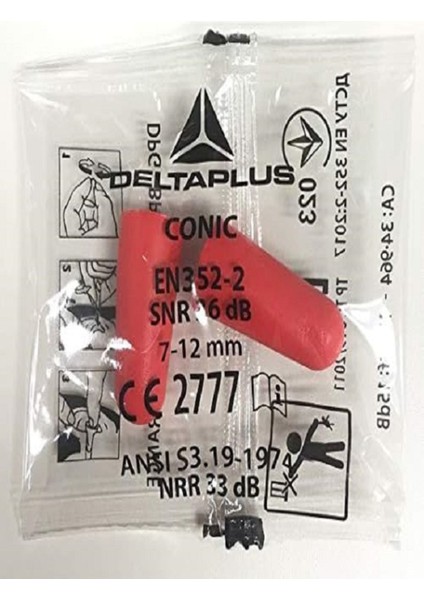 CONIC200 36DB Poliüretan Ipsiz Kulak Tıkacı (Çift PAKETLI)-200'LÜ Kutu