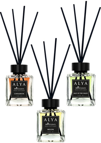 Nature's Scents Bambu Çubuklu Oda Kokusu Lilly Of The Valley - Cinnamon - Melon 100 ml x 3 Adet