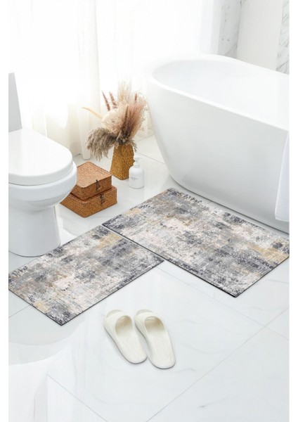 Kaymaz Dot Taban Yikanabilir Banyo Paspası(54)