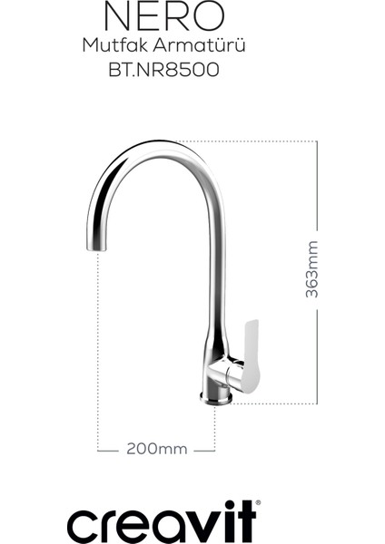 Nero Mutfak Armatürü Krom fiyatları