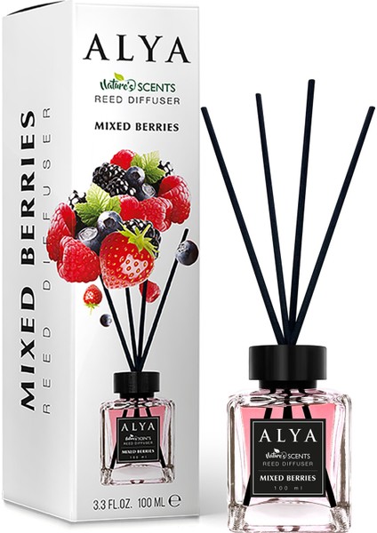 Nature's Scents Bambu Çubuklu Oda Kokusu Bergamot & Patchouli - Mixed Berries -Ocean 100 ml x 3 Adet
