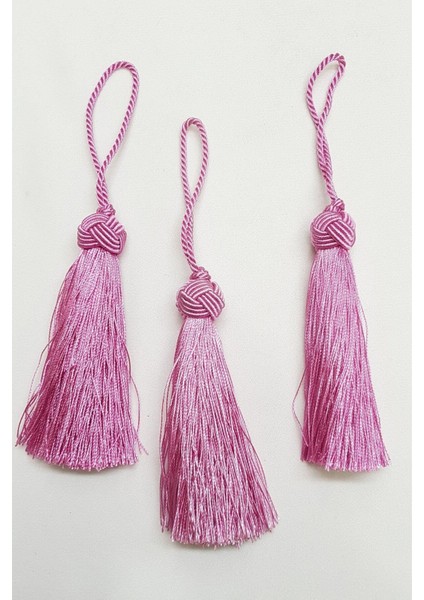 Pembe Topuzlu Tekli Püskül 12CM 1 Adet
