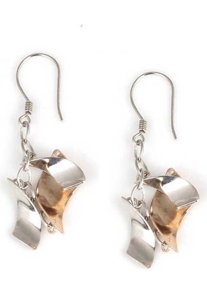 925 Ayar Gümüş Dalgalı Model Sallantılı Küpe