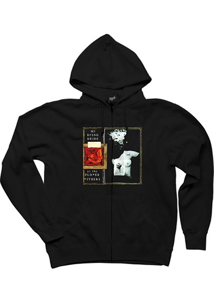My Dying Bride As The Flower Withers Siyah Fermuarlı Kapşonlu Sweatshirt
