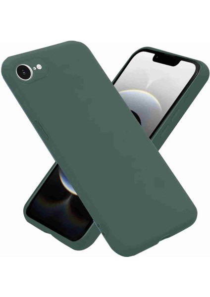 Apple iPhone 16E Uyumlu Içi Kadife Nano Şık Silikon Kapak