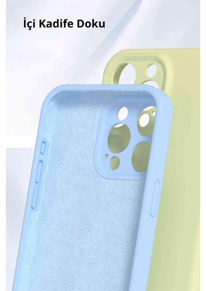 Apple iPhone 16E Uyumlu Içi Kadife Nano Şık Silikon Kapak