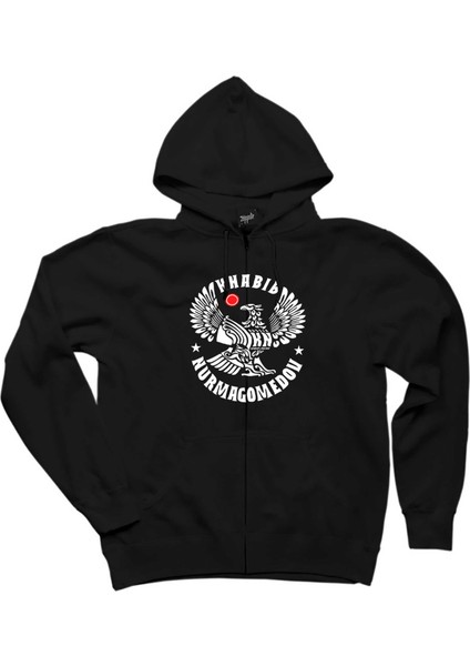 Ufc Nurmagomedov Siyah Fermuarlı Kapşonlu Sweatshirt