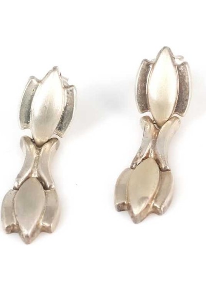 925 Ayar Gümüş Bademli Pres Model Küpe