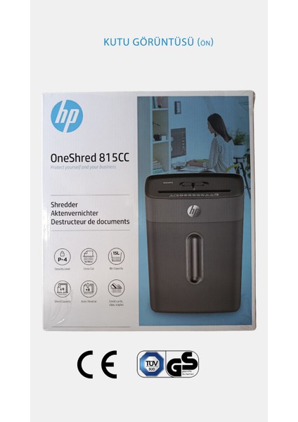 Oneshred 815CC Evrak Imha Makinesi Çapraz/konfeti Kesim -5mm x 18MM-15LT