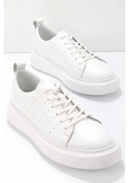 Yüksek Taban Hafif Deri Erkek Sneaker 3382