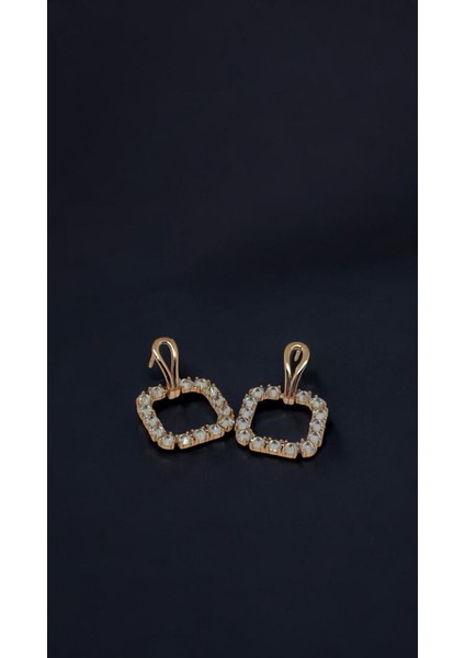 Solène Chic Zirkon Taşlı Altın Kaplama Rose Gold Küpe fiyatları