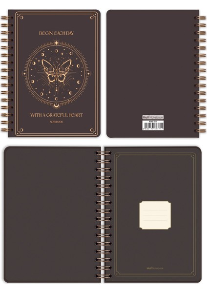 Bullet Journal Edition A5 15X21 cm Spiralli Noktalı Tarihsiz Not Defteri Kelebek