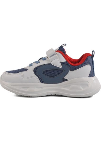 Indigo-Beyaz-Kırmızı Cırtlı Çocuk Spor Ayakkabı 1890 P fiyatları