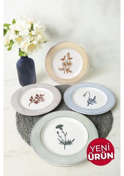 Floral Essence Assos Pasta Tabağı 22 cm 4 Adet / 22890-93-94-22949