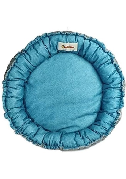 Petzz Sunflower Çift Taraflı Peluş Kedi ve Köpek Yatağı Gri/mavi 85 cm fiyatları