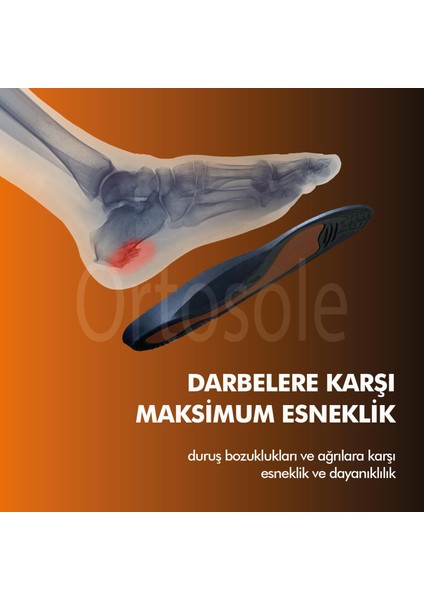 OS206 - Yumuşak Günlük Ortopedik Şok Emici ve Destekleyici, Jel Destekli Konfor Iç Tabanlık