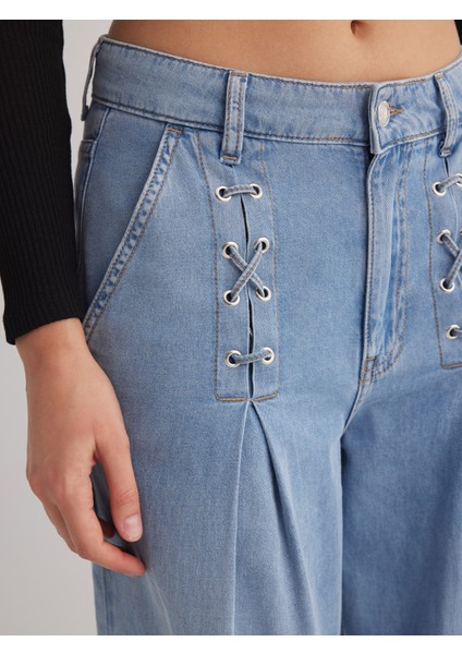 Siena 1002 Normal Bel Açık Mavi Baggy Jeans Kadın modelleri