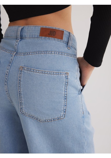 Siena 1002 Normal Bel Açık Mavi Baggy Jeans Kadın fırsatları
