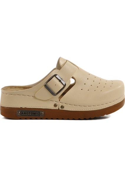 Bej Anatomik Unisex Sabo Terlik 07-008 G modelleri