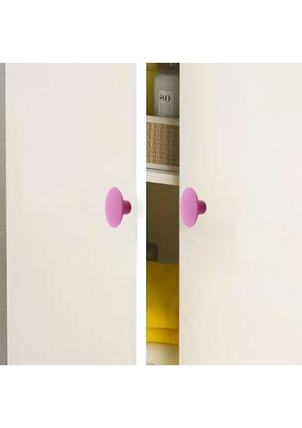 Mantar Kulp Düğme 10 Adet Mobilya Dolabı Çekmece Mutfak Dolap Kulpu Kulbu Plastik Pembe modelleri