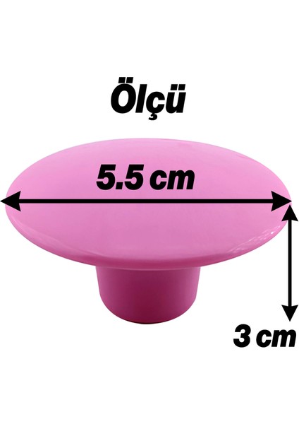 Mantar Kulp Düğme 1 Adet Mobilya Dolabı Çekmece Mutfak Dolap Kulpu Kulbu Plastik Pembe fırsatları