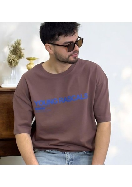 Erkek Baskili T-Shirt American Brown fiyatları