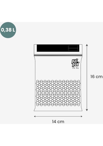 Zip Bag Çok Amaçlı Kilitli Poşet 14X16 cm 20 Adet