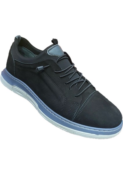 Erkek Günlük Ayakkabı Bağcıksız Iç Dış Deri Ortopedik Hafif 640
