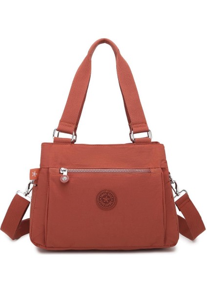 Krinkıl Kumaş Kadın Omuz Çantası Smart Bags 1125 Kiremit