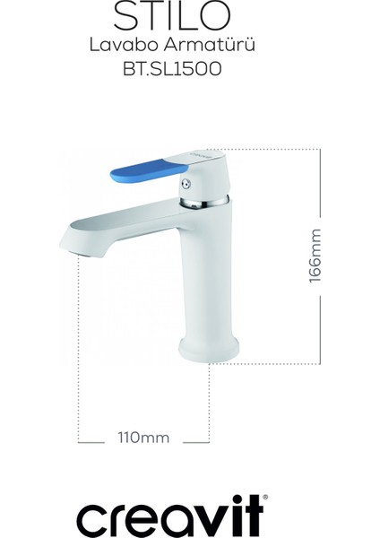 Stilo Lavabo Armatürü Krom