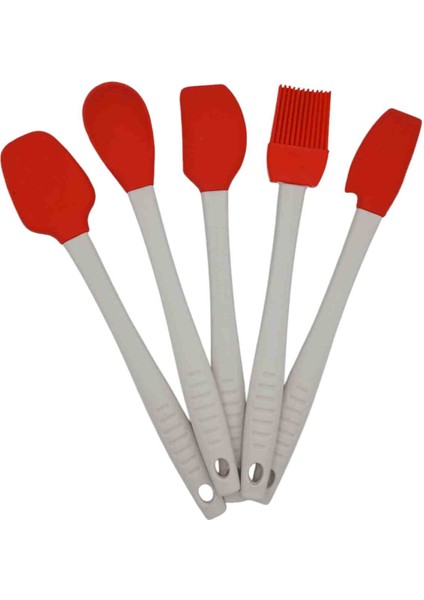 5li Silikon Spatula Kaşık Seti