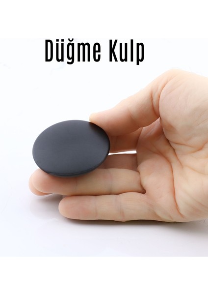 Mantar Kulp Düğme 1 Adet Mobilya Dolabı Çekmece Mutfak Dolap Kulpu Kulbu Plastik Siyah
