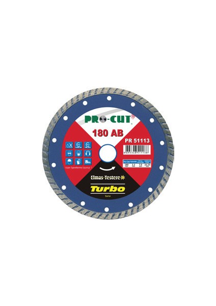 Procut PR51109 115MM Turbo Kesim Bıçağı