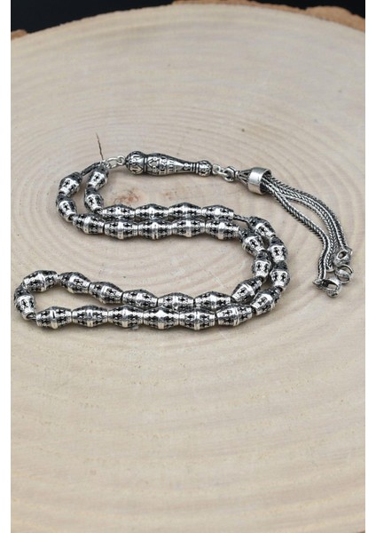 Erkek 925 Ayar Gümüş Tesbih Orta Boy -25 Gr- 901697