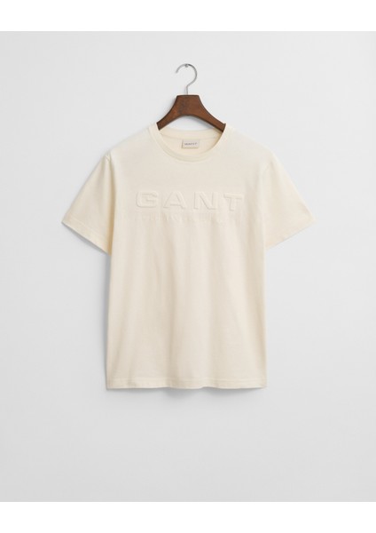 Erkek Krem Regular Fit Bisiklet Yaka Logolu T-Shirt 2003339.130 fırsatları